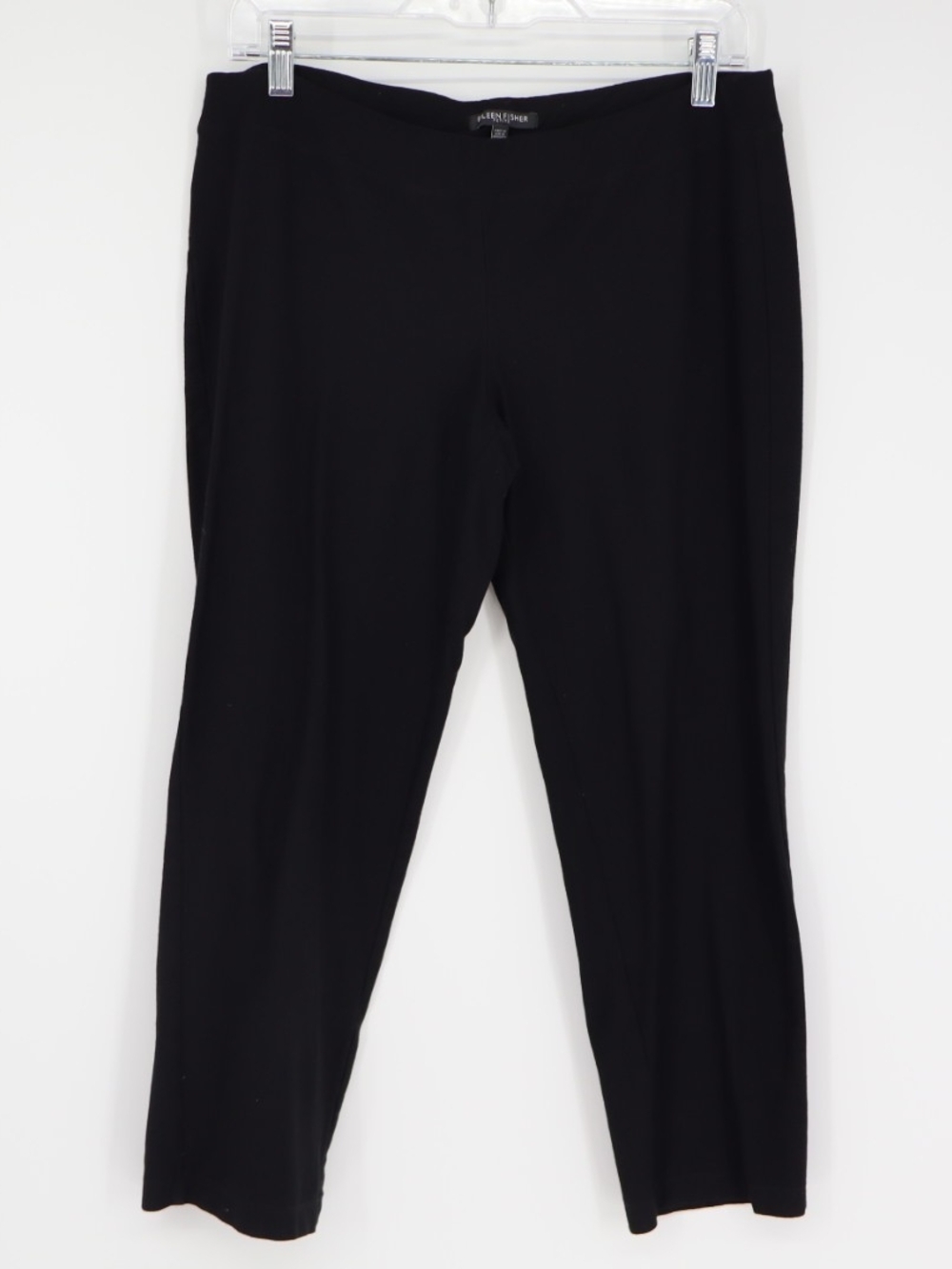 Eileen Fisher Pants Women’s Petite M Black Pull On Slim Ankle Stretch Minimalist